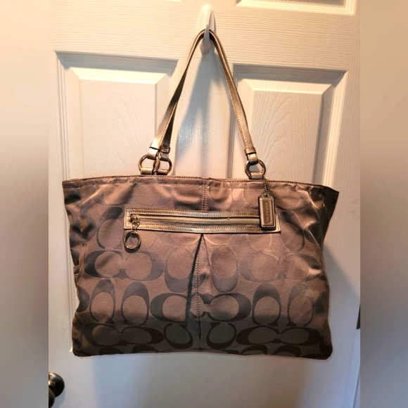 Coach Handbags - LOW START Coach large silver bag